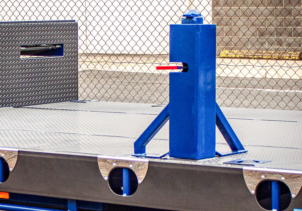Gate Pockets, Upper Deck Tie Downs, and 3-Way Twistlock Container Pedestals